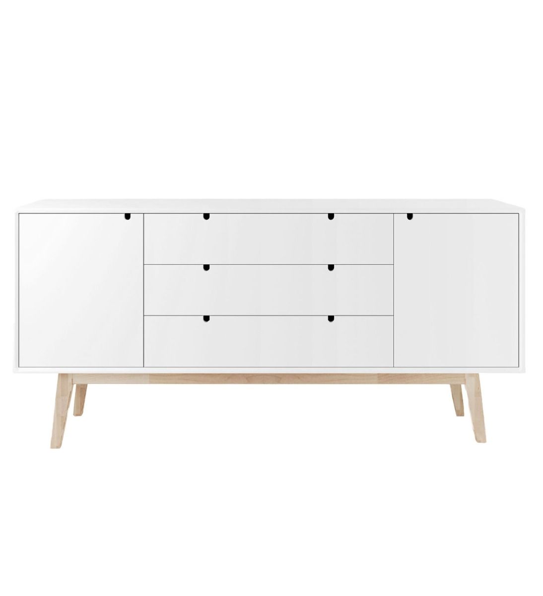 Notte senkki 160cm, valkoinen/koivu