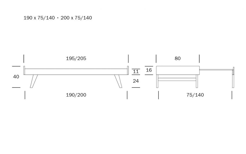 Notte vuodesohva ilman pehmustetta, valkoinen 