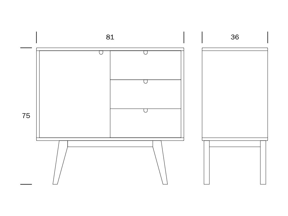 Notte lipasto, valkoinen