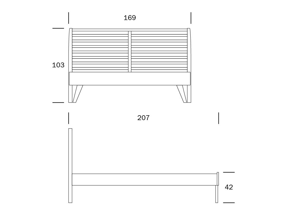 Notte sänky 160x200cm koivu