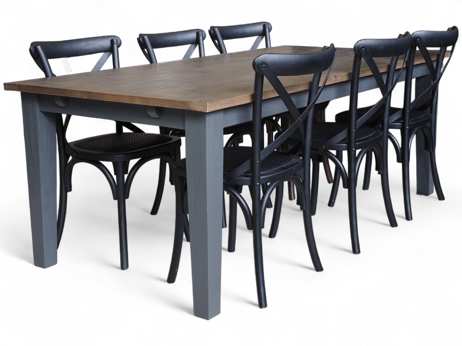 Nottingham ruokapöytä kuudella Palermo X-selkä tuolilla