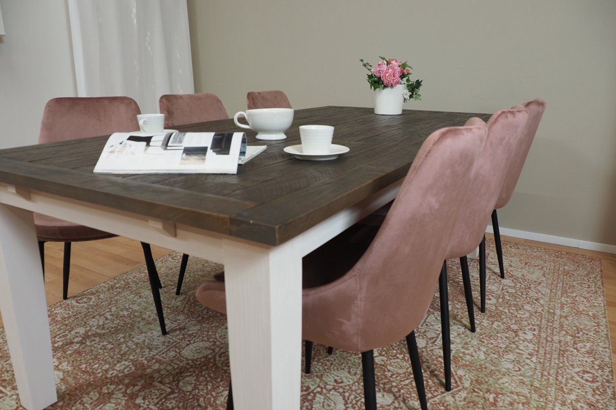 Rowico Nottingham ruokapöytä 100x200, valkoinen