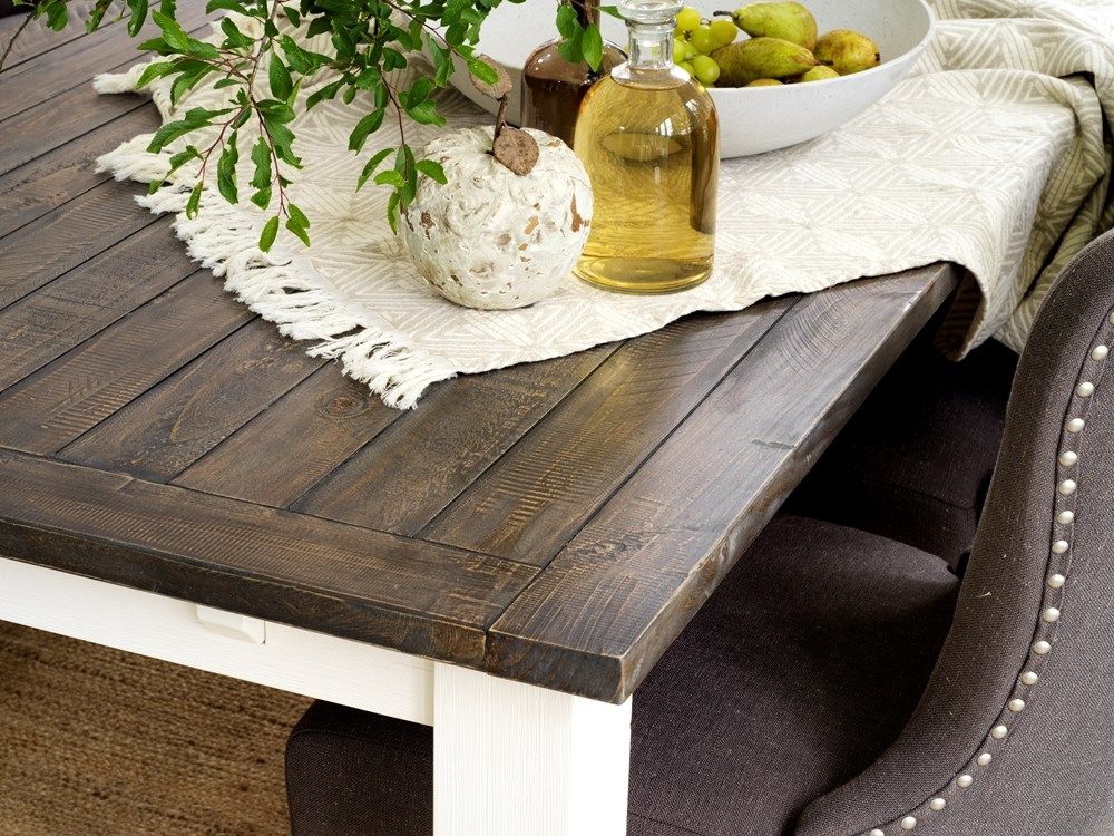 Rowico Nottingham ruokapöytä 100x200, valkoinen