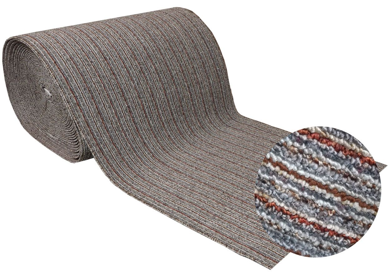 Käytävämatto harmaa raita 80 cm