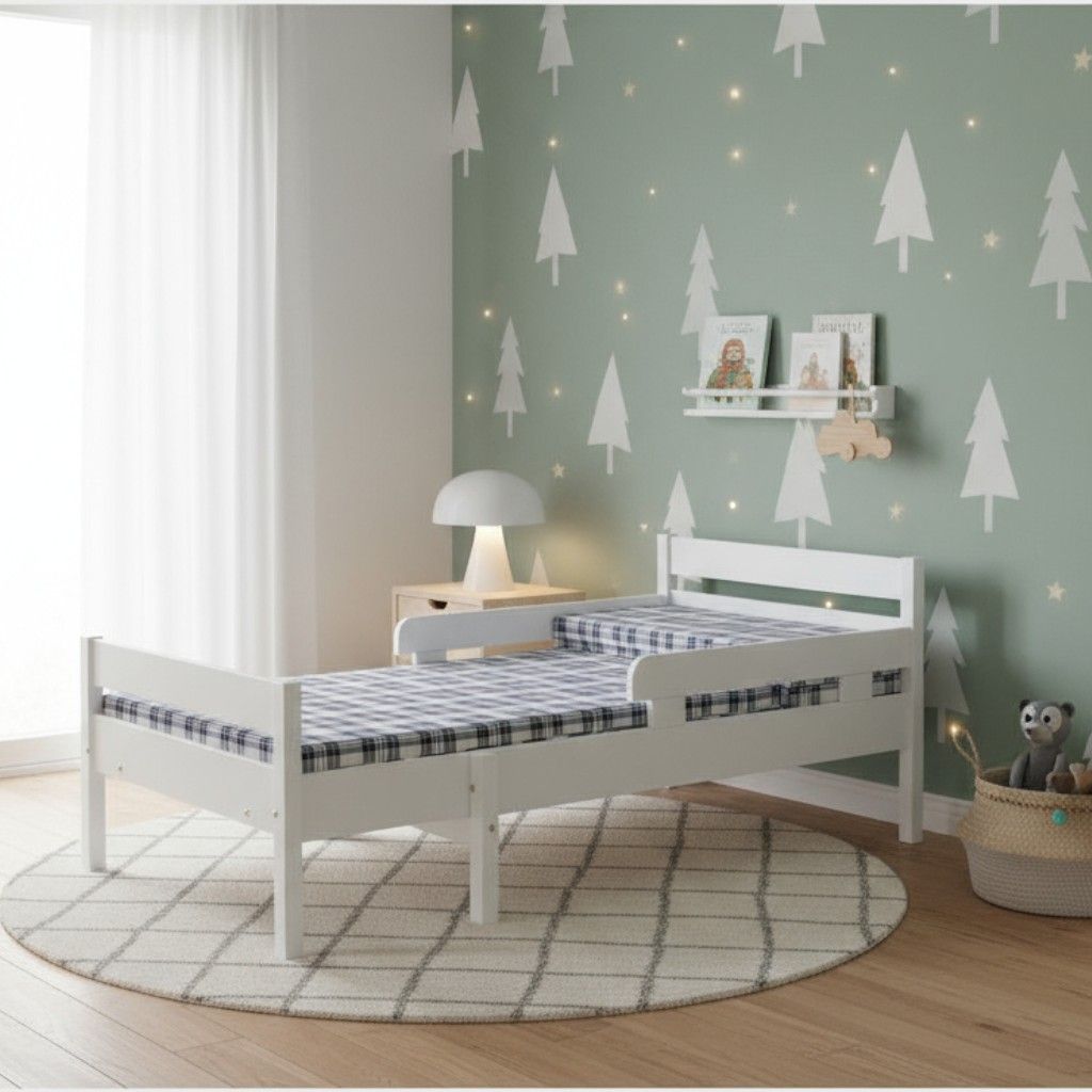 Jatkosänky valkoinen jossa patjat