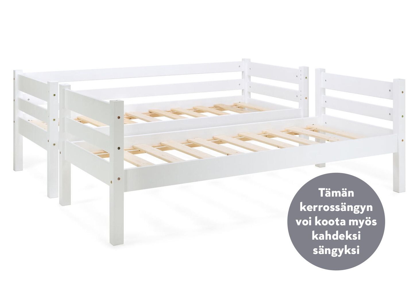 Tästä kerrossängystä voit kasata kaksi erillistä sänkyä