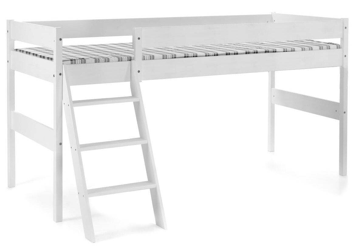 Valkoinen matala parvisänky 80x200