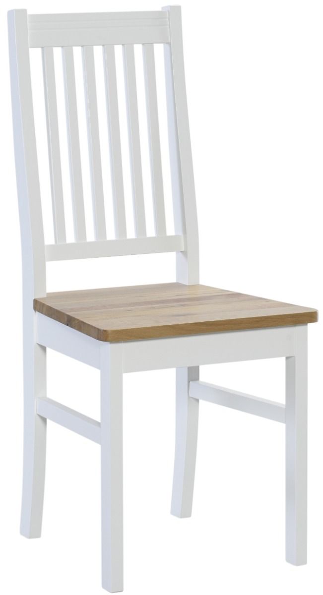 Nurmi ruokailutuoli on perinteinen ruokailutuoli, jossa on tiheät selkänojapuolat. Puolien alapuolella on noin 10 cm tyhjää tilaa istuimen yläpuolella. Runko valkoinen, istuin rustiikkitammi.