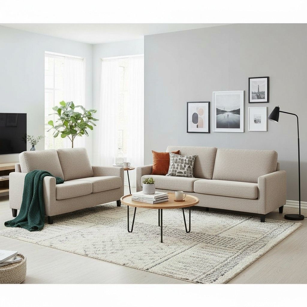 Hiekanharmaa sohvakalusto Unico Oliver