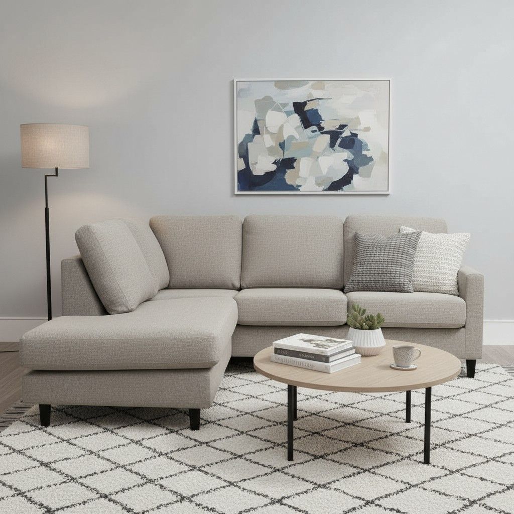 Hiekan harmaa avokulmasohva Oliver