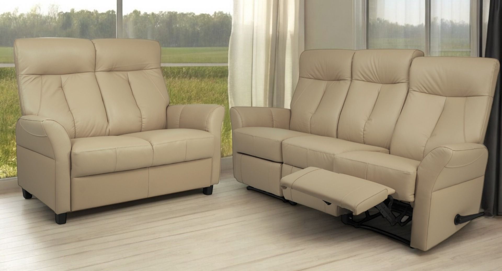 PK Oodi sohvakalusto nahkaverhoiltu