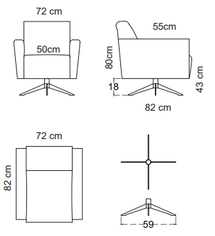 Unico Oona lepotuoli, eri värejä