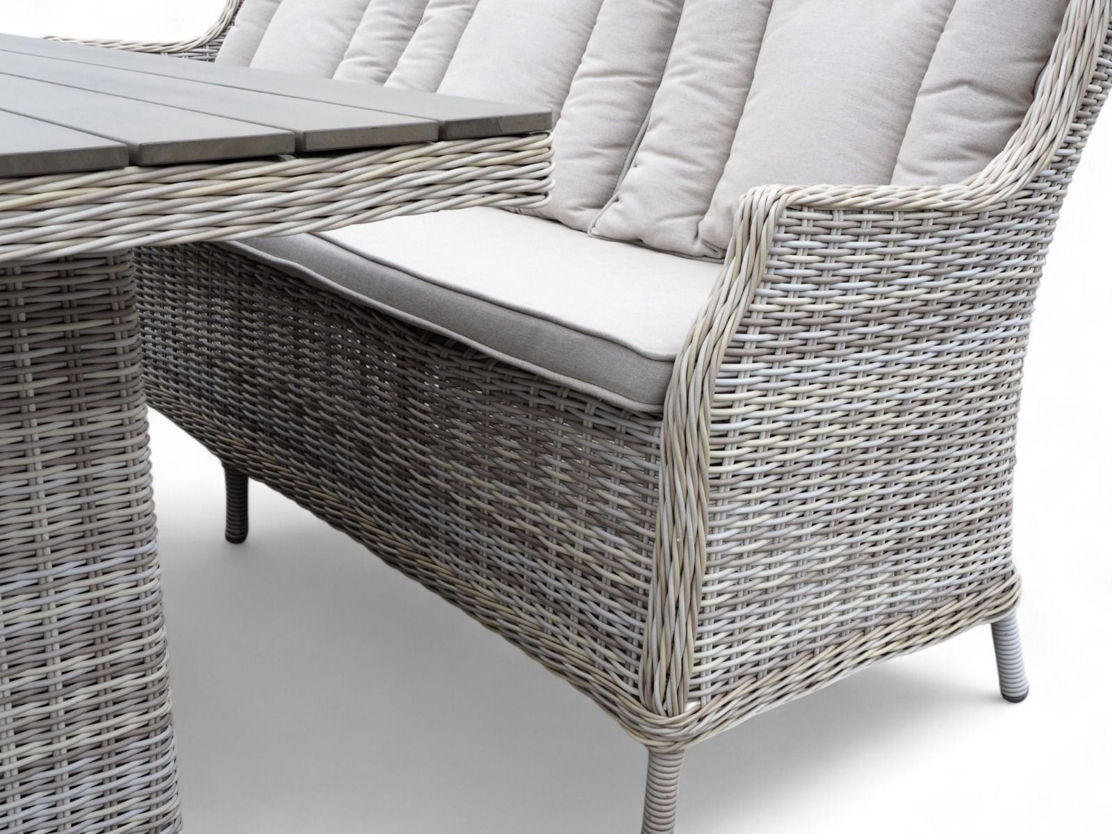 Osborne 3+1+1 ruokaryhmä ulkokäyttöön, polyrottinki