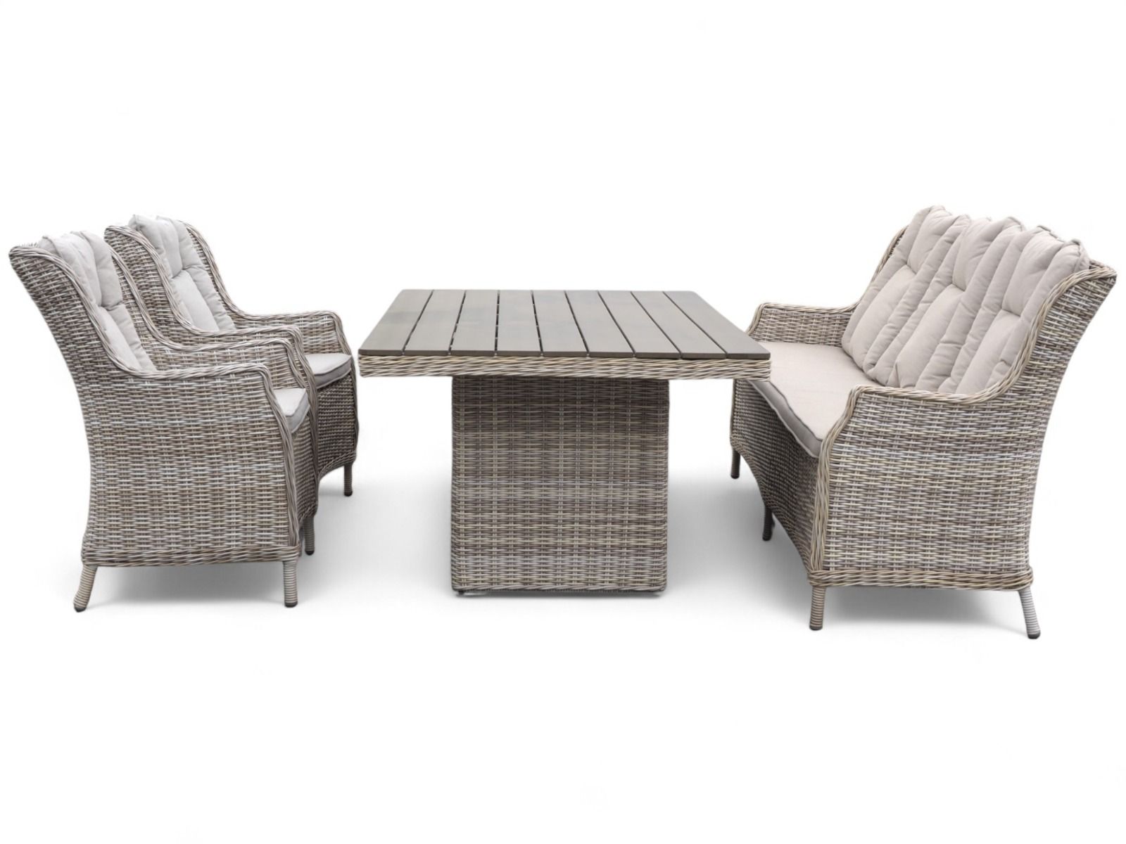 Osborne 3+1+1 ruokaryhmä ulkokäyttöön, polyrottinki