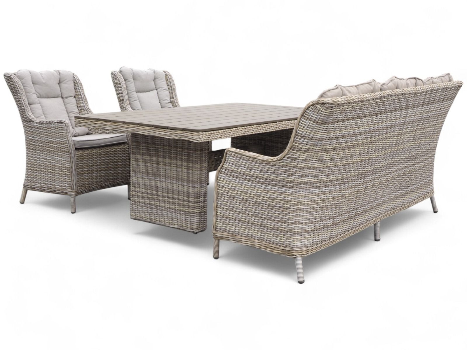 Osborne 3+1+1 ruokaryhmä ulkokäyttöön, polyrottinki