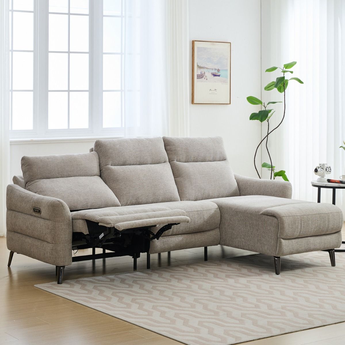 Oscar divaanisohva sähkömekanismilla, hiekanharmaa