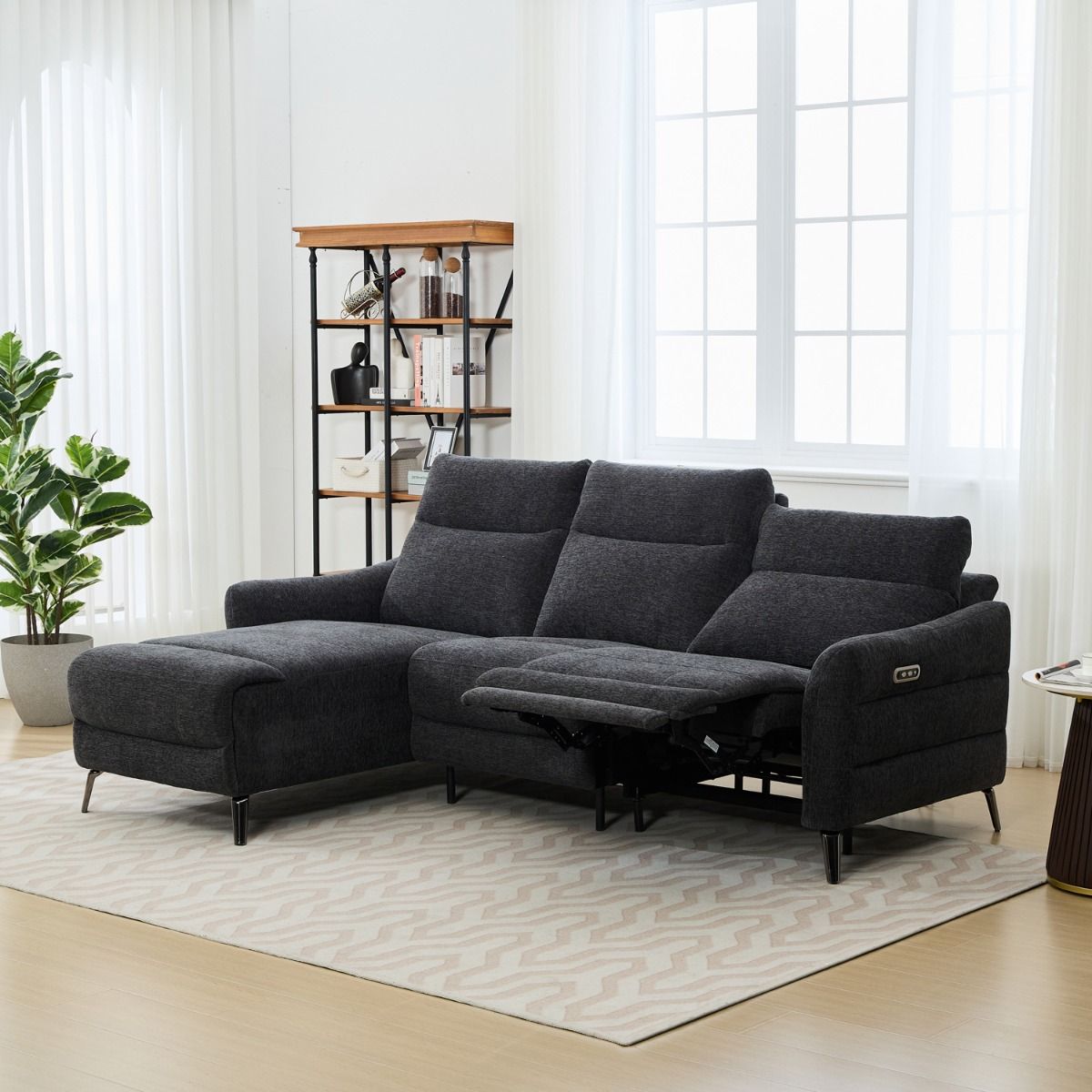 Oscar divaanisohva sähkömekanismilla, tummanharmaa