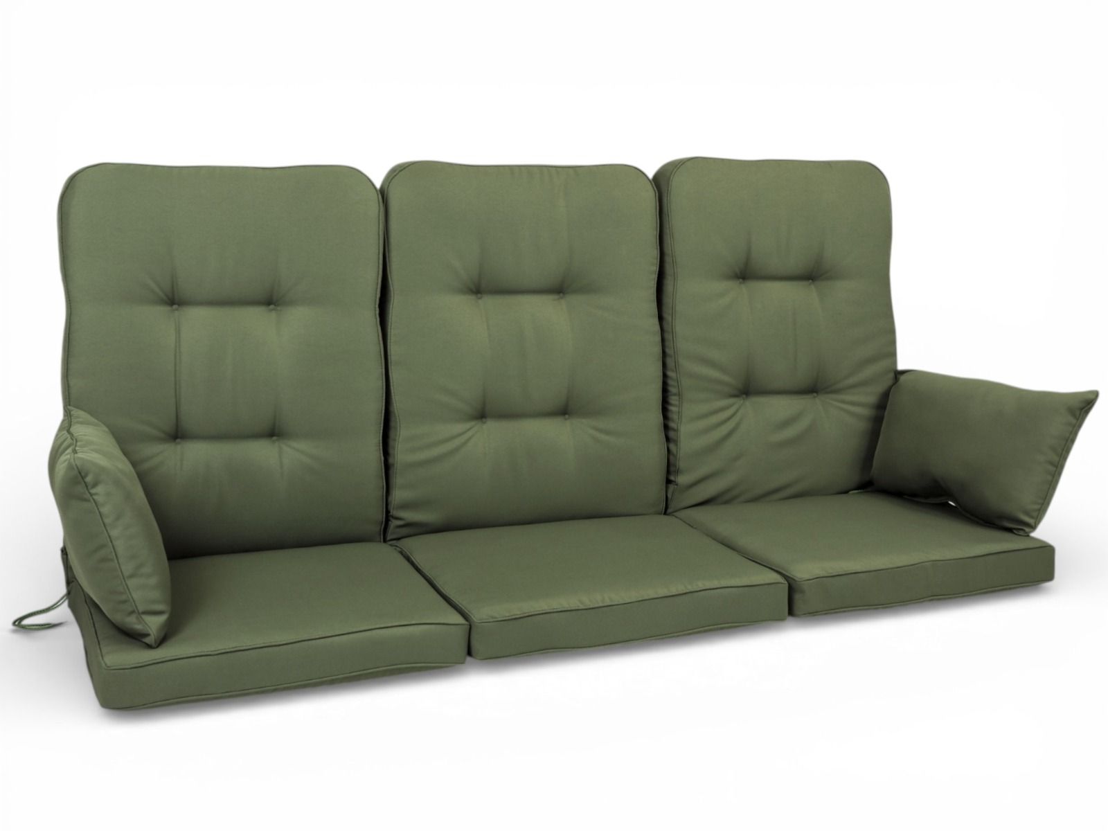 Vihreät keinun pehmusteet