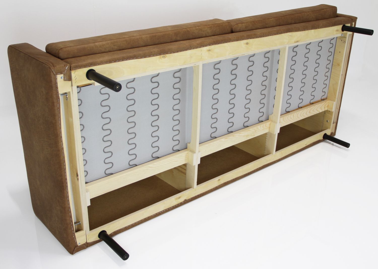 Nordic Copenhagen XL 3-ist nahkasohva 216cm, konjakki