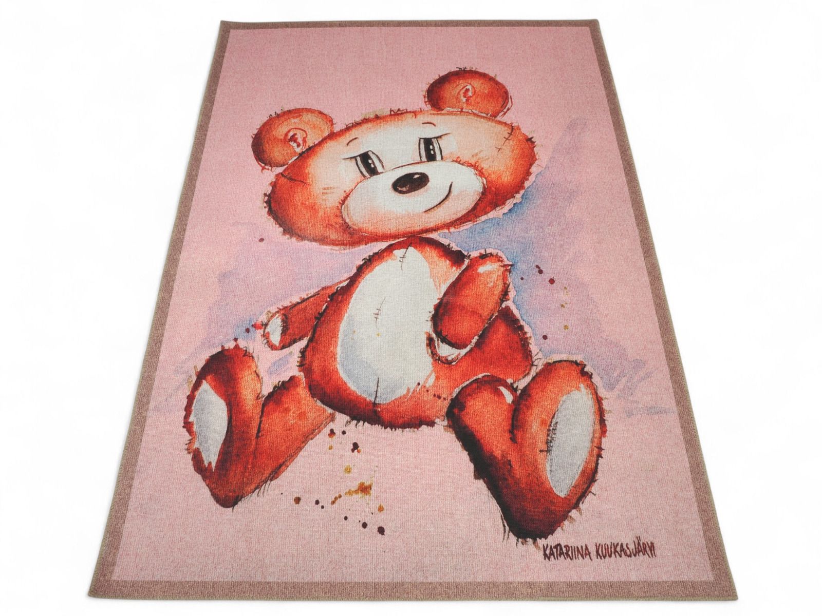 Nalle Karhu pinkki -matto, 140x200 cm
