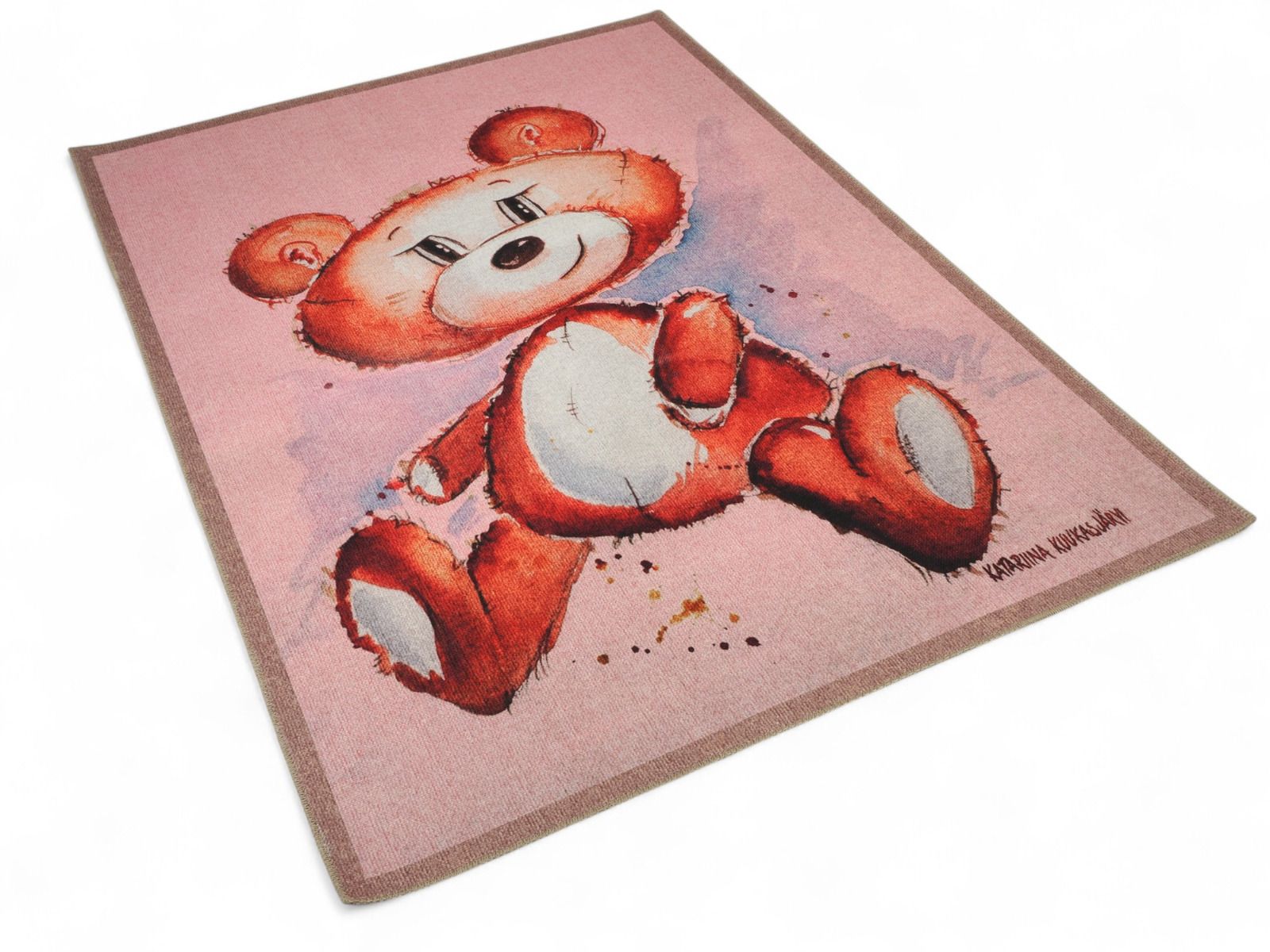 Nalle Karhu pinkki -matto, 140x200 cm
