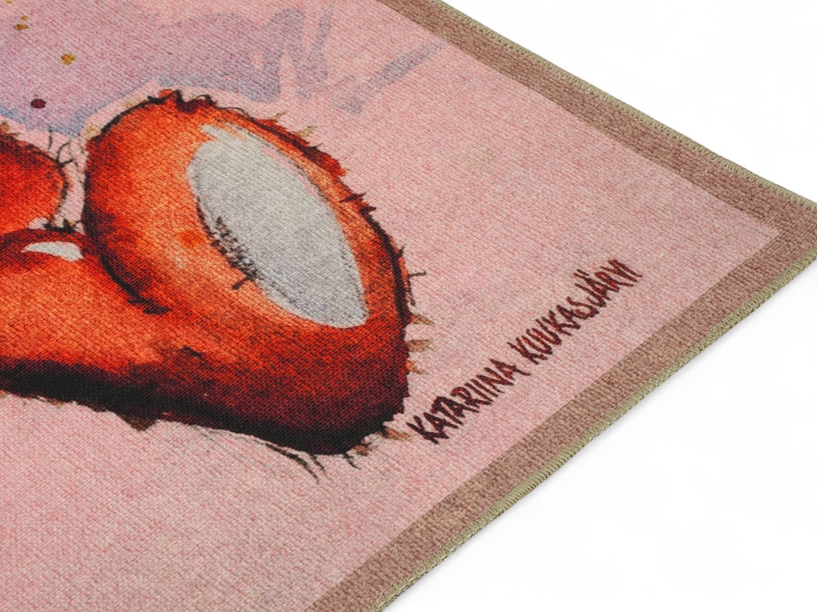 Nalle Karhu pinkki -matto, 140x200 cm