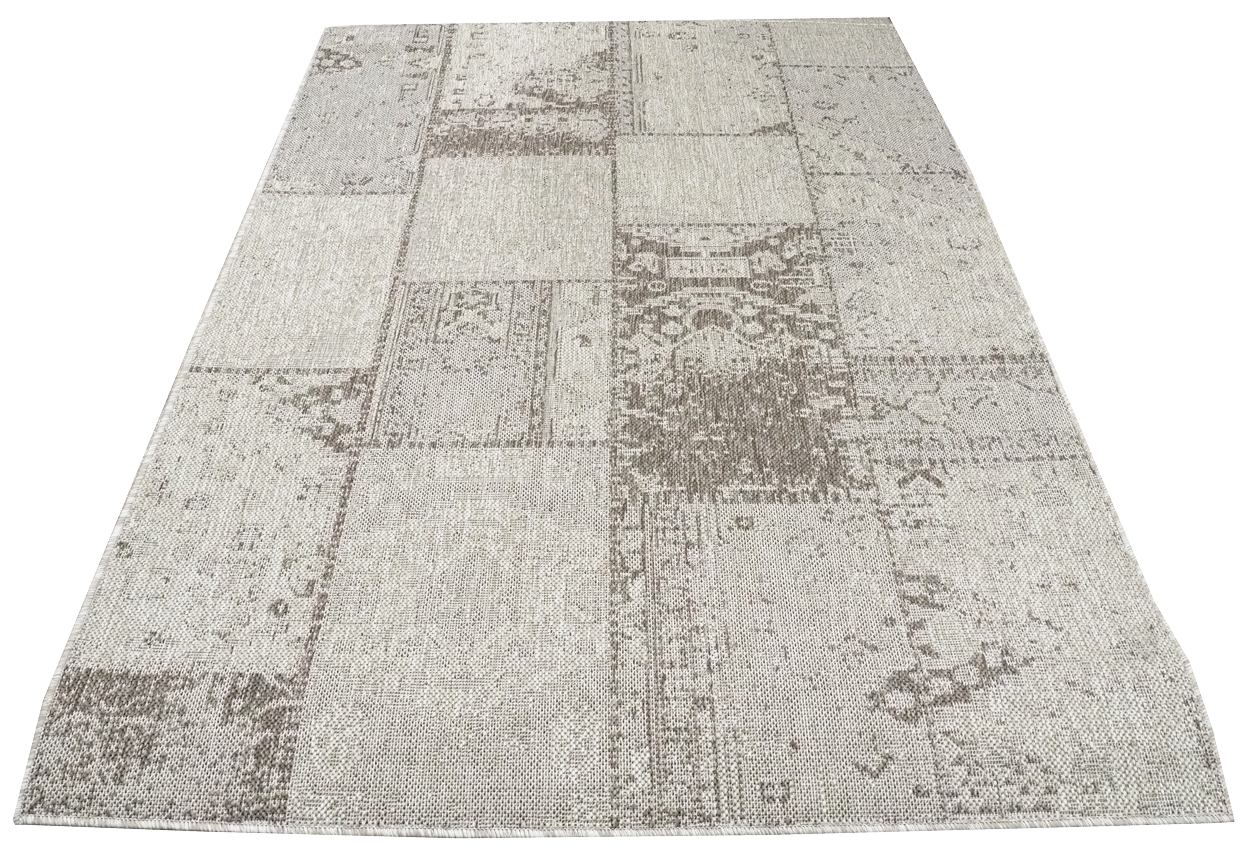 Patchwork matto, pellava, eri kokoja