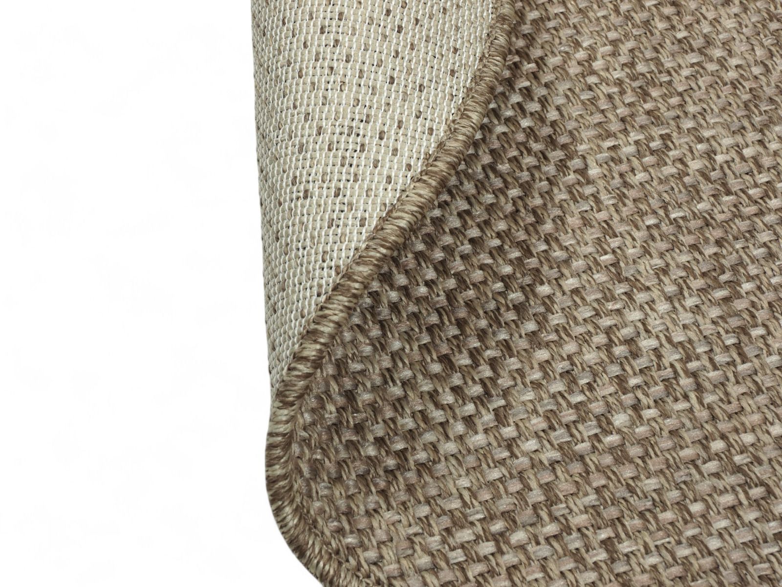 Oria pyöreä matto, ruudukas pellava, eri kokoja
