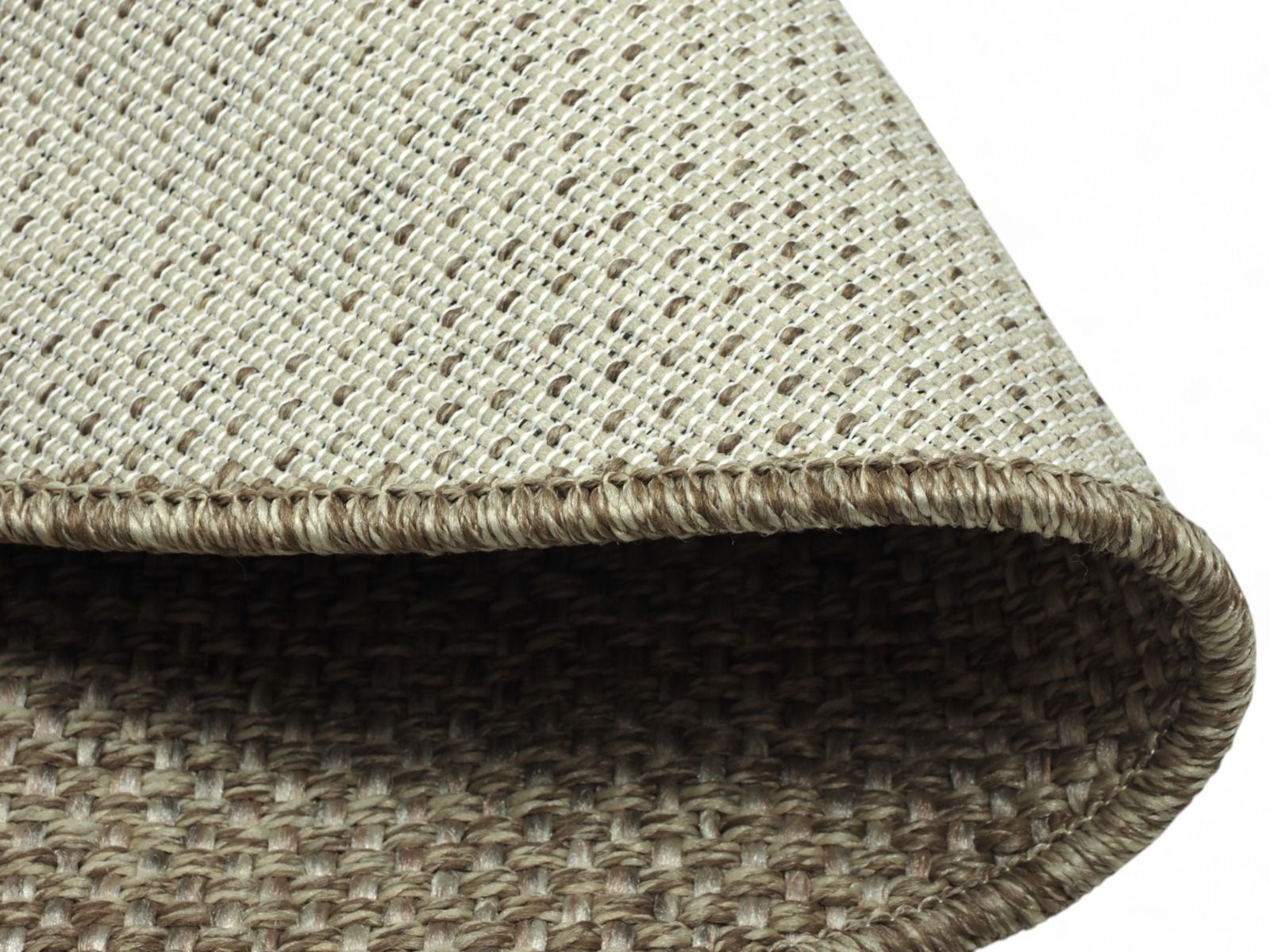 Oria pyöreä matto, ruudukas pellava, eri kokoja