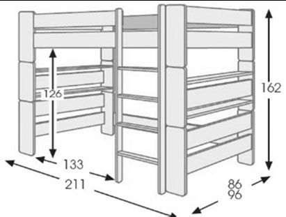 Unipuu parvisänky 80x200cm