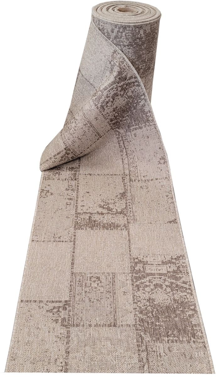 Patchwork käytävämatto, lev. 80 cm, pellava