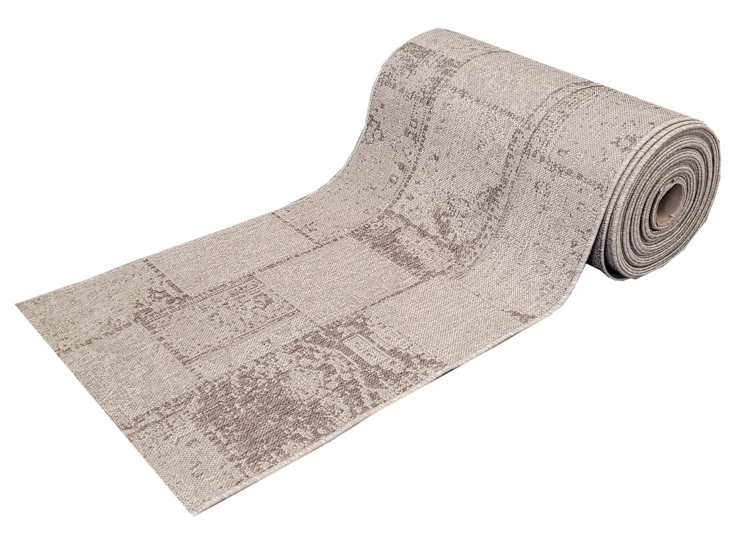 Patchwork käytävämatto, lev. 80 cm, pellava