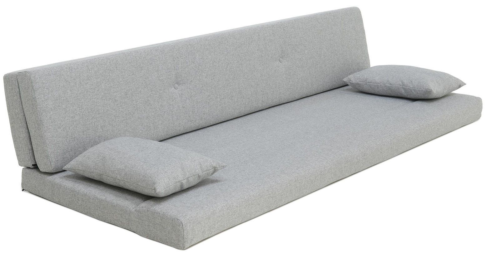 Patjasarja taitettava levitettäviin sohviin vaaleanharmaana