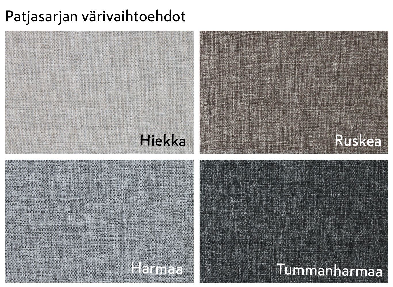 Konsta puinen laverisohva harmaa, eri vaihtoehtoja