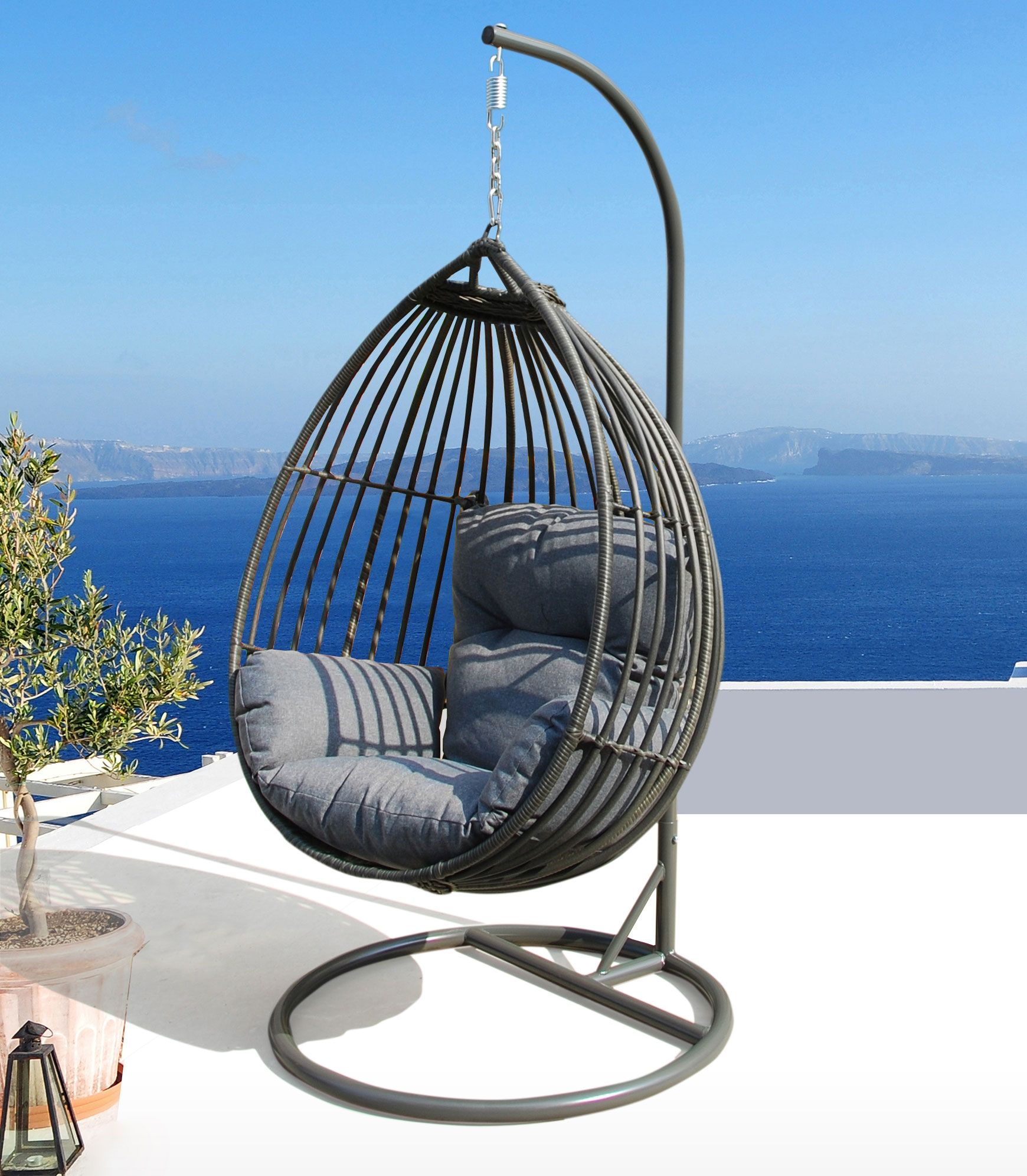 Iso riipputuoli ja teline väri harmaa