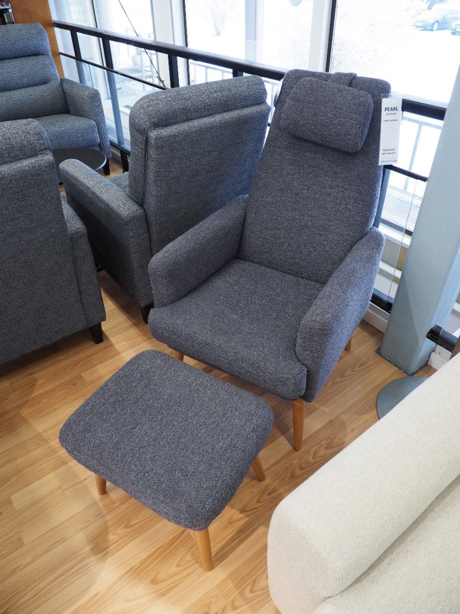 Soft Pearl nojatuoli + rahi, harmaa