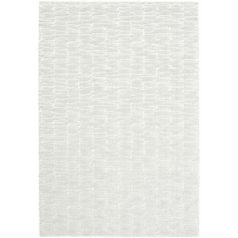 Piazza pehmeä nukkainen matto. valkoinen jossa hienovarainen viivakuviointi. paksuus 27 mm.