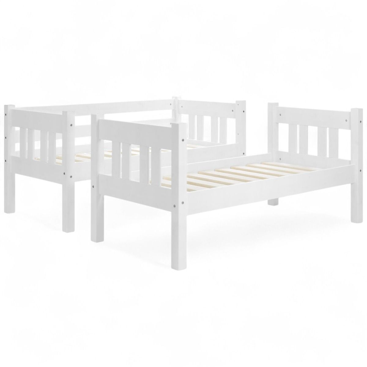 Nukkumatti pieni kerrossänky 70x155, valkoinen