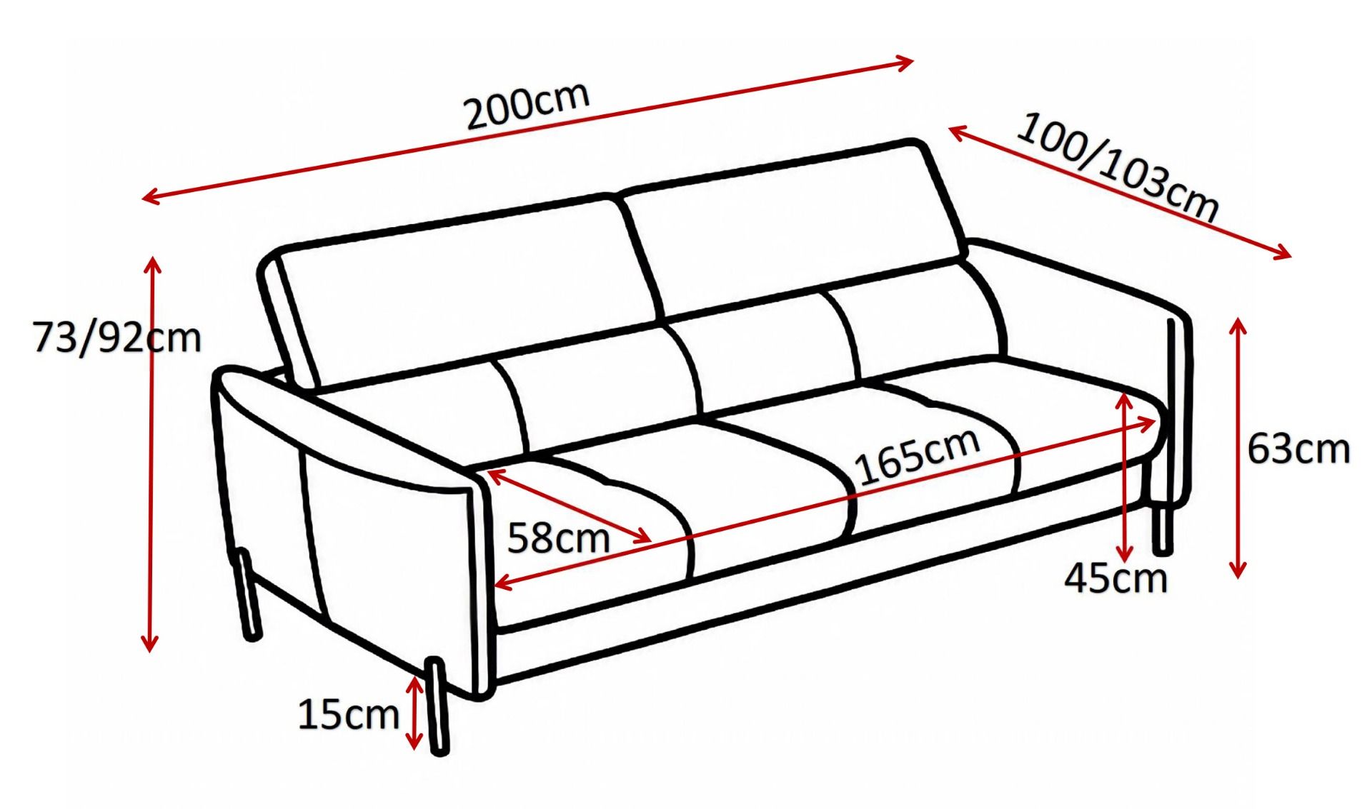 Pisa keltainen nahkasohva 3-ist