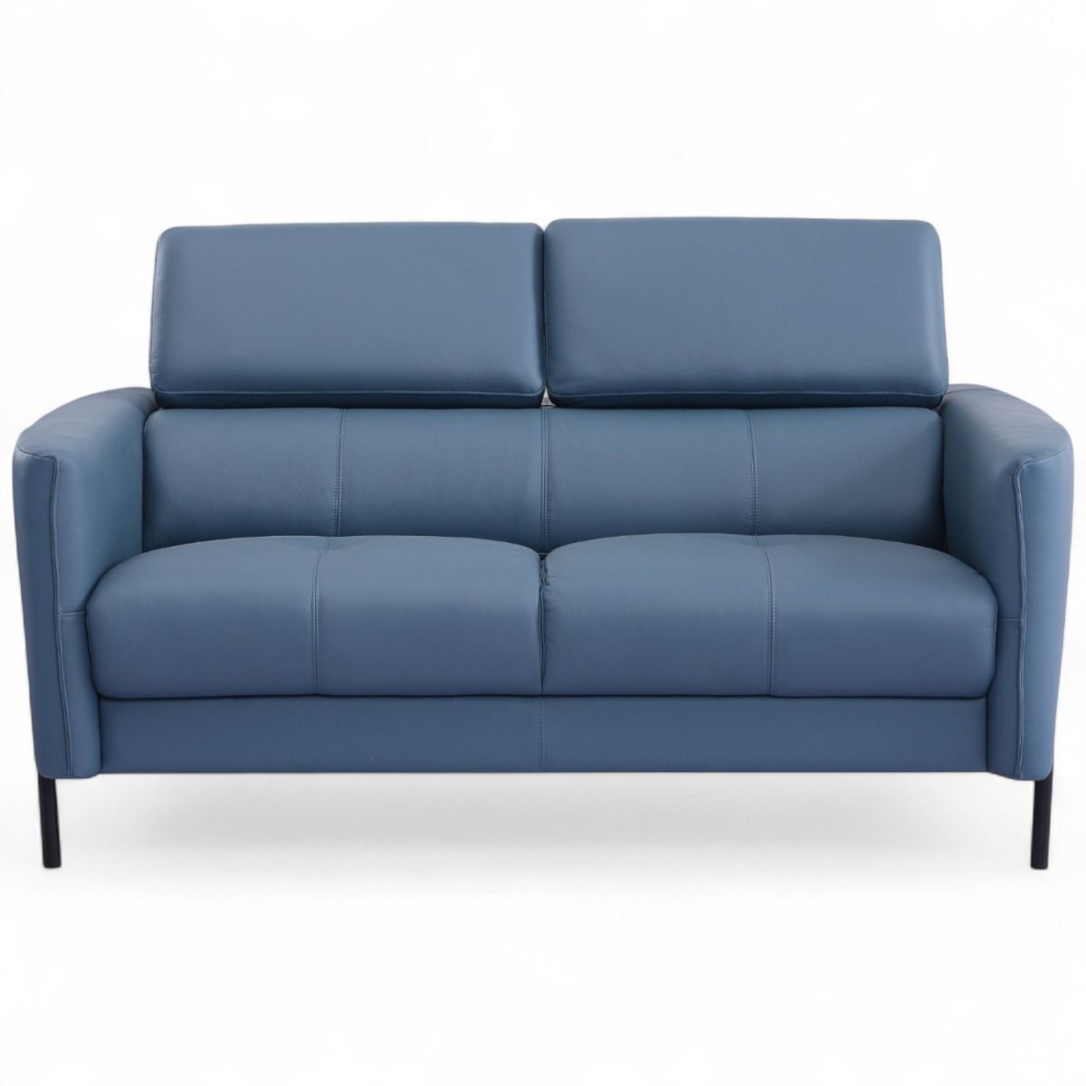 Pisa sininen sohvakalusto 3+2 nahkaa