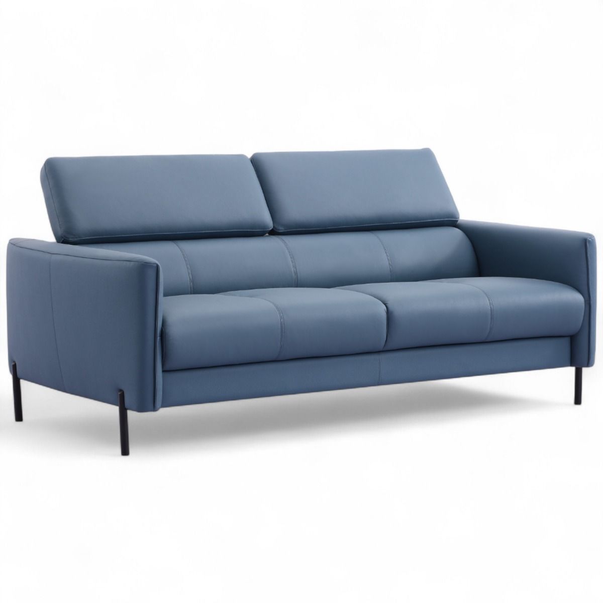 Pisa sininen sohvakalusto 3+2 nahkaa