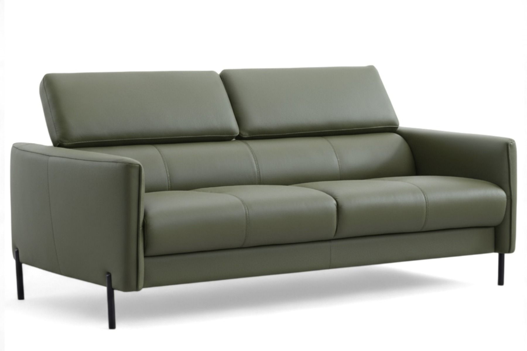 Pisa vihreä sohvakalusto 3+2 nahkaa