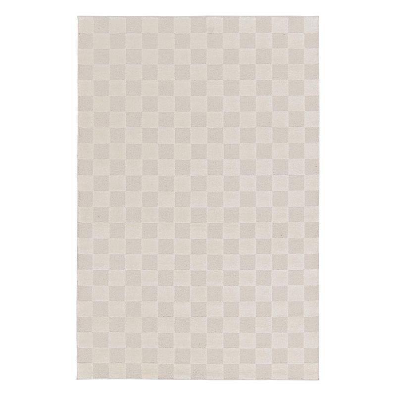 Pisa valkoinen ruutukuvioinen lyhytnukkamatto. paksuus 11 mm