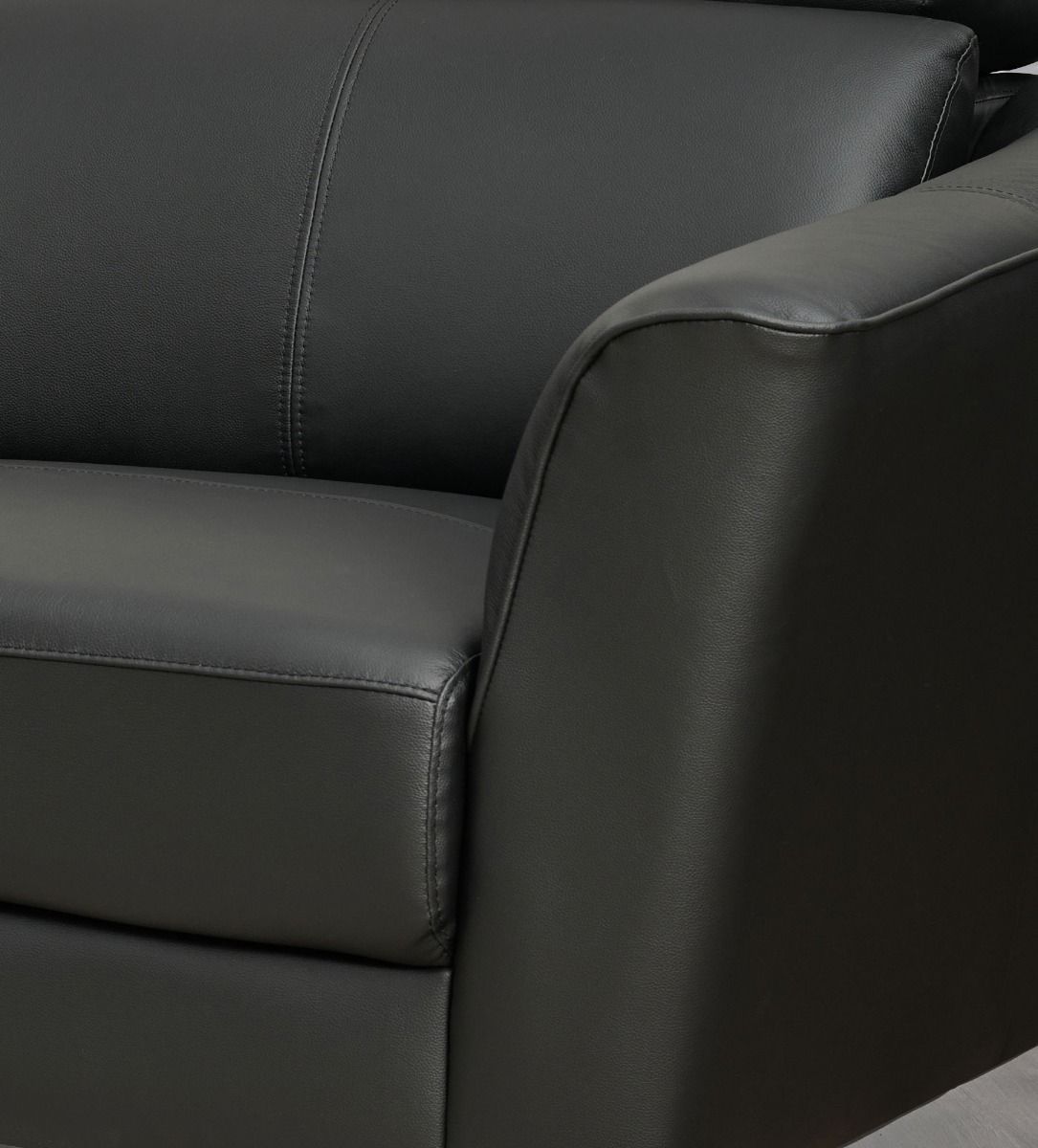 Plaza sohvakalusto 3+2 nahka, musta