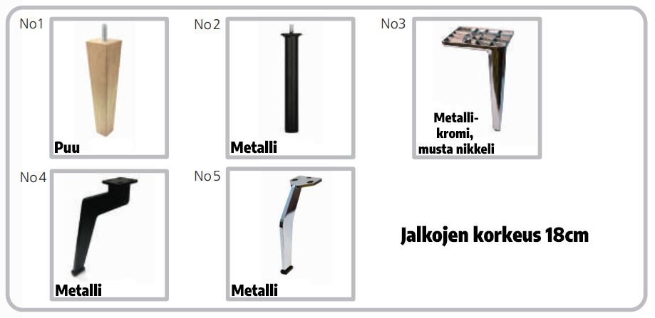 Porto nojatuoli, eri värejä