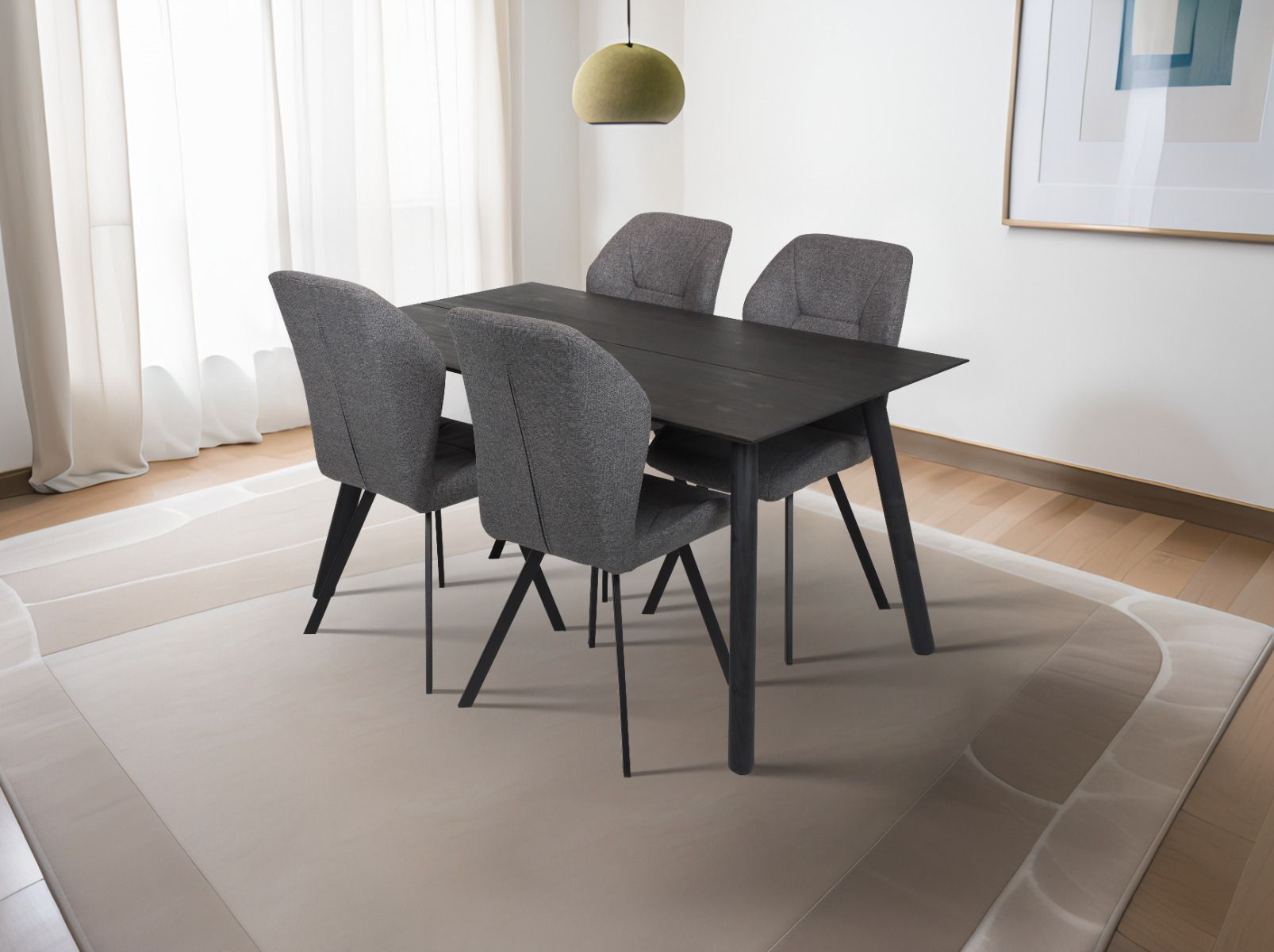 Pouta ruokapöytä 90x140, musta