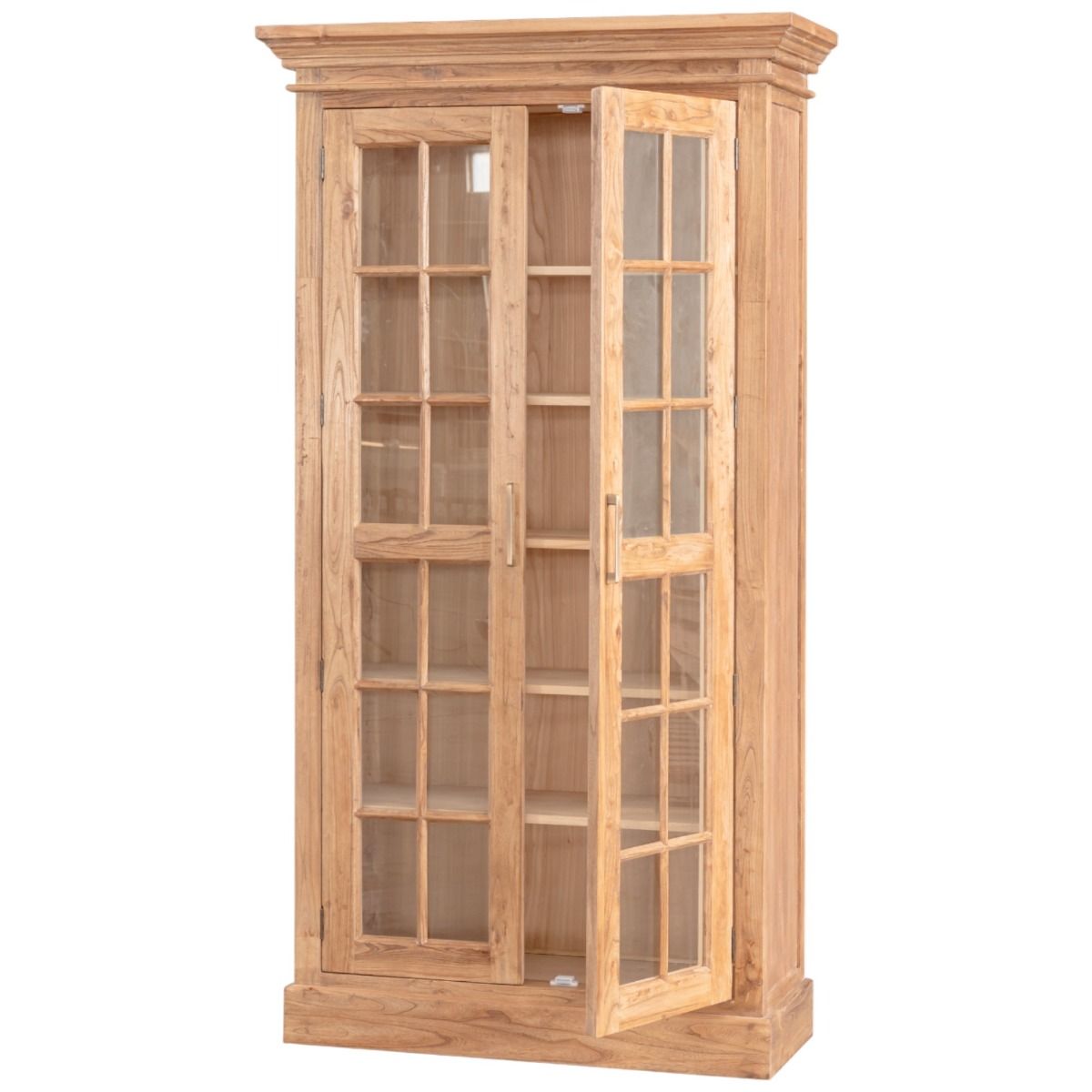 Provence korkea vitriini lasiovilla, jalavaa