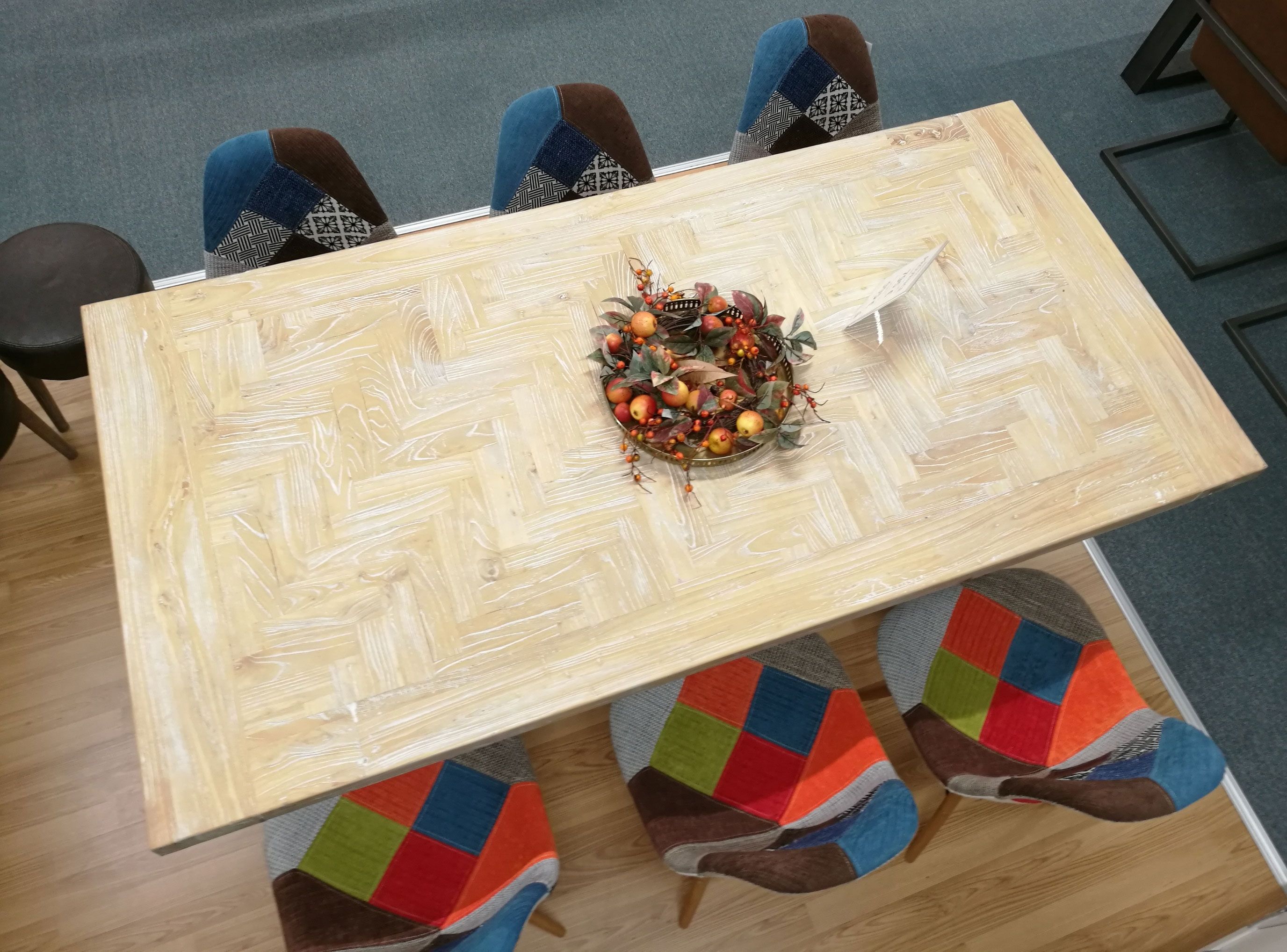 Provence Vintage ruokapöytä 198 cm, teräsjalat