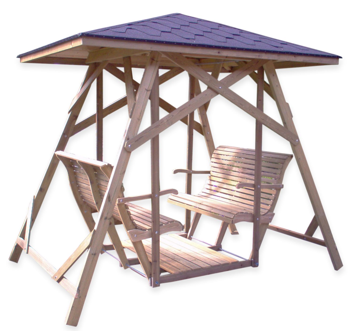 Grön puutarhakeinu vastakkain istuttava, katolla