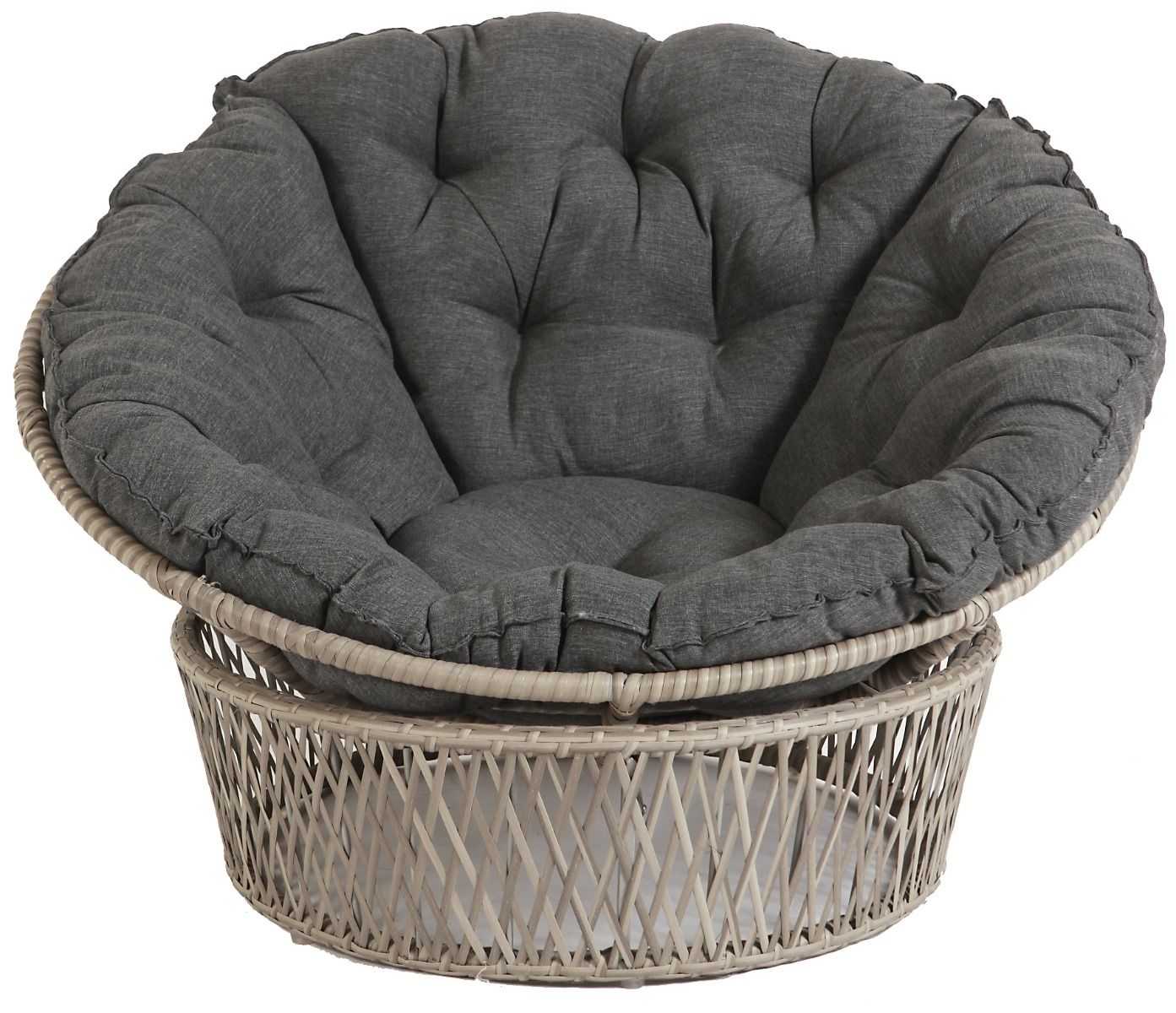 Papasan lepotuoli pyöreä, polyrottinki